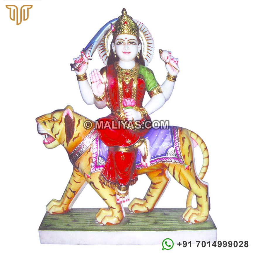 Beautiful Goddess Durga Hindu marble Statues
