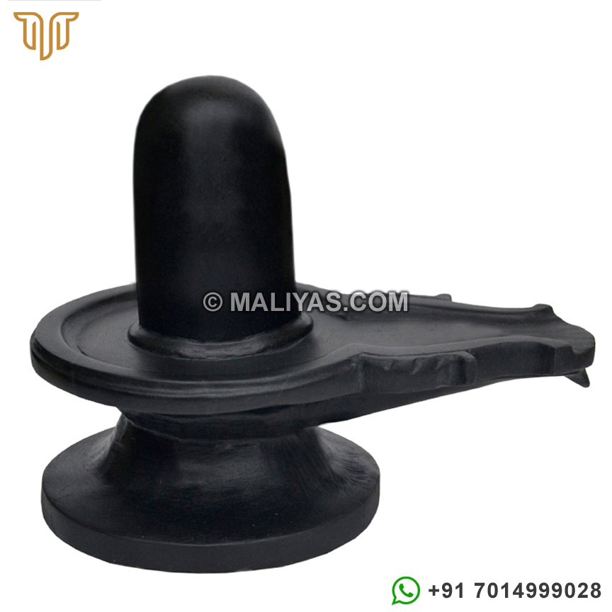 Marble shivling statue without snake