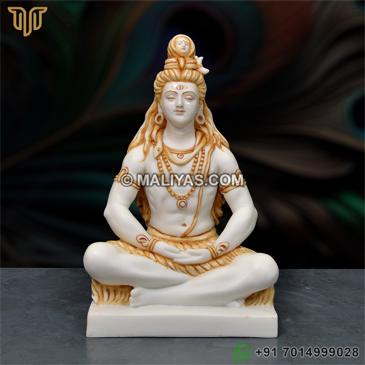 Marble dust Meditation Lord Shiva Statue
