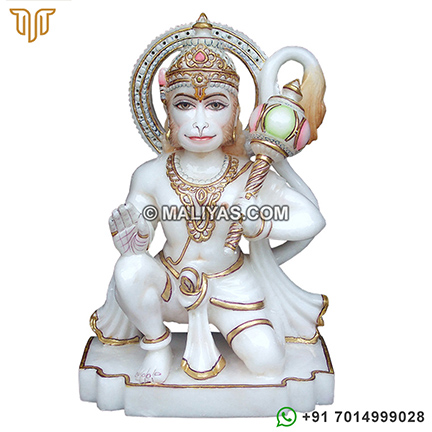 A Beautiful hanuman from White Marble
