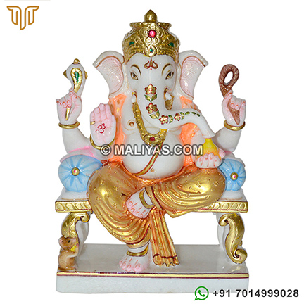 Beautiful Marble Ganesh Statue