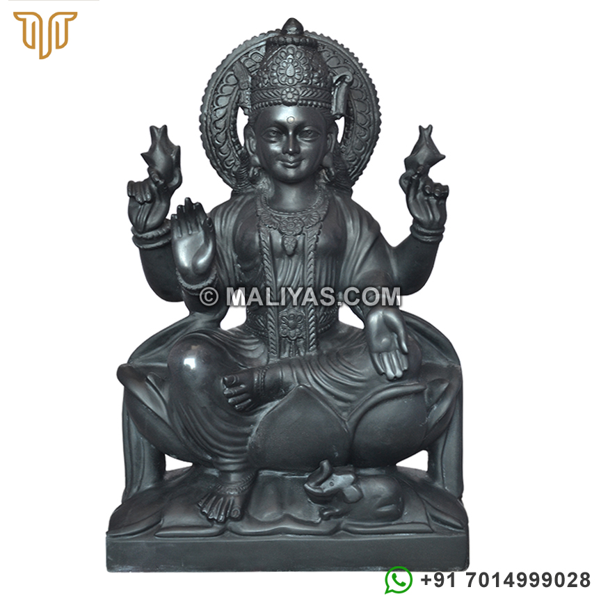 Black Goddess Laxmi Hindu marble Statues