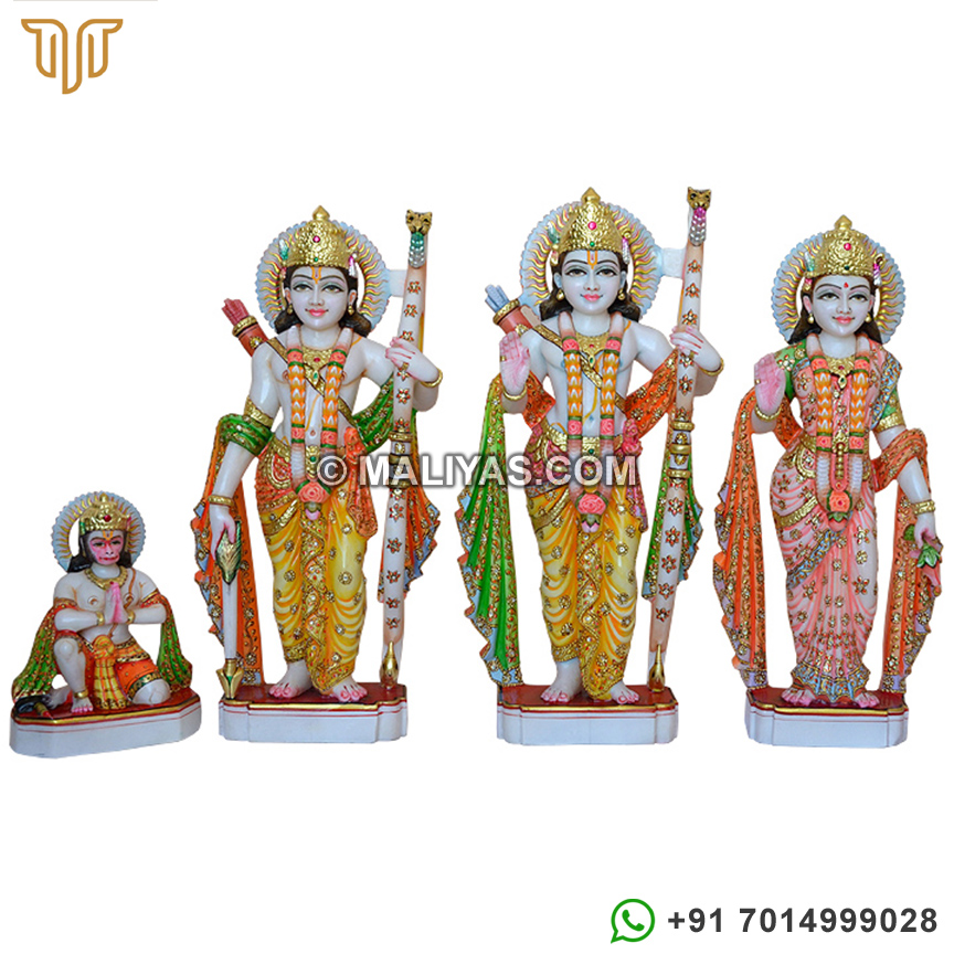 Exclusively Designed Family of Lord Rama Murthi in Marble