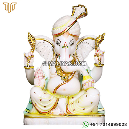 Exclusively Designed Marble Ganesh Statue