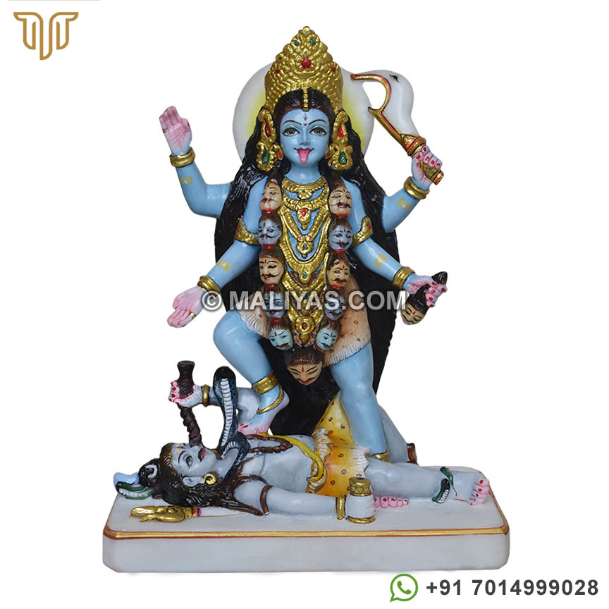 Exclusively Designed Marble Kali Maa Statue