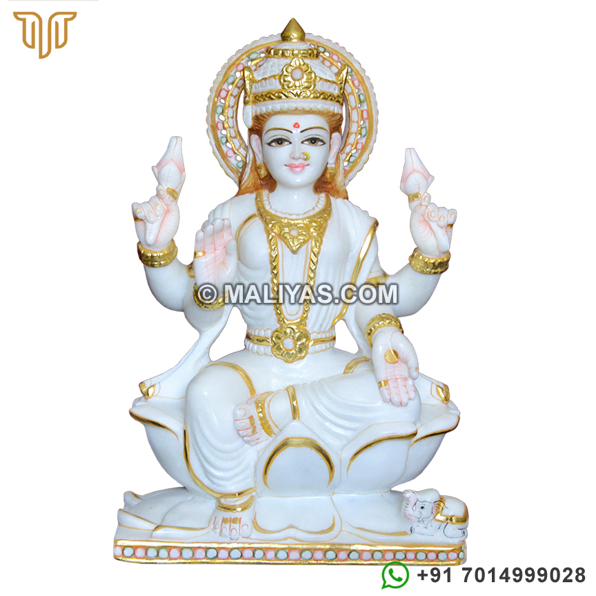 Exclusively Designed Marble Lakshmi Statue