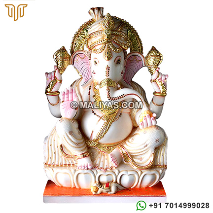Exquisite Ganesh Statue carved in Marble