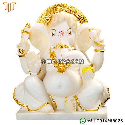Ganesh Statue from makrana White Marble