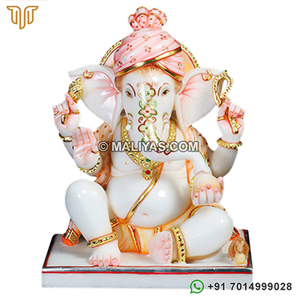 Ganesha Statue from White Marble