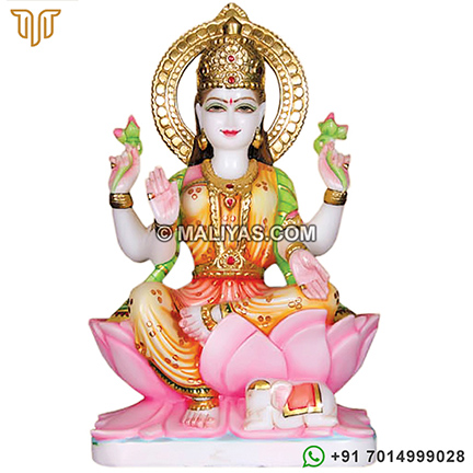 Goddess Laxmi Hindu marble Statues