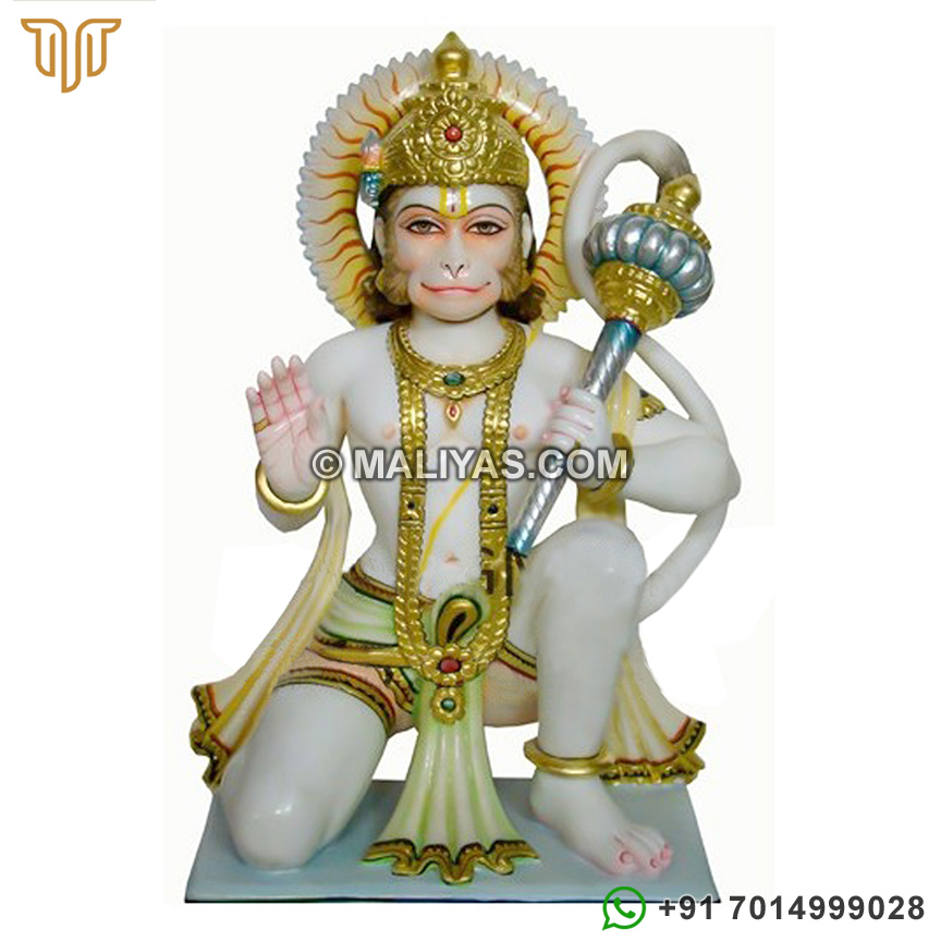 Hanuman statue Carved out in Marble