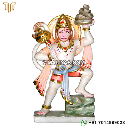 Hanuman statue from white marble