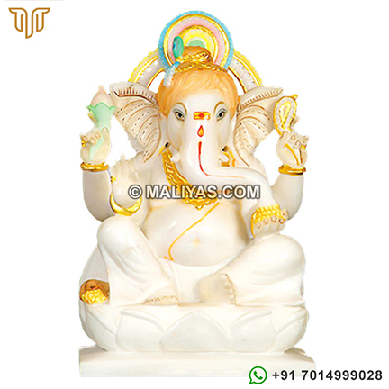 Indian Ganesh Statue from makrana Marble