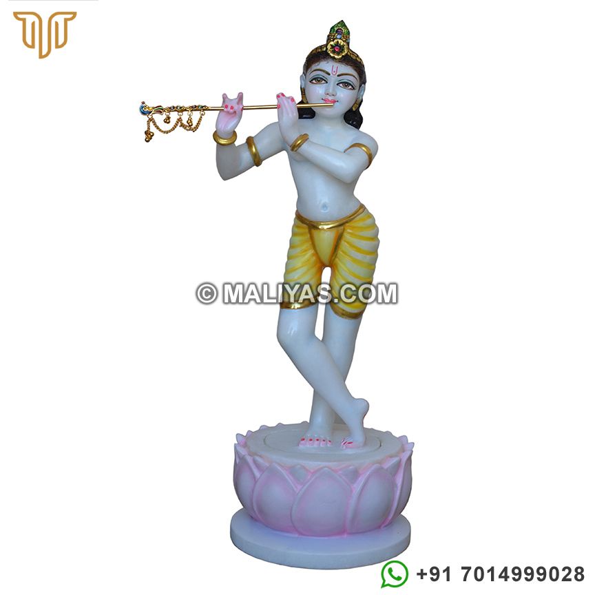 Iskcon Classic Krishna Statue made of Marble