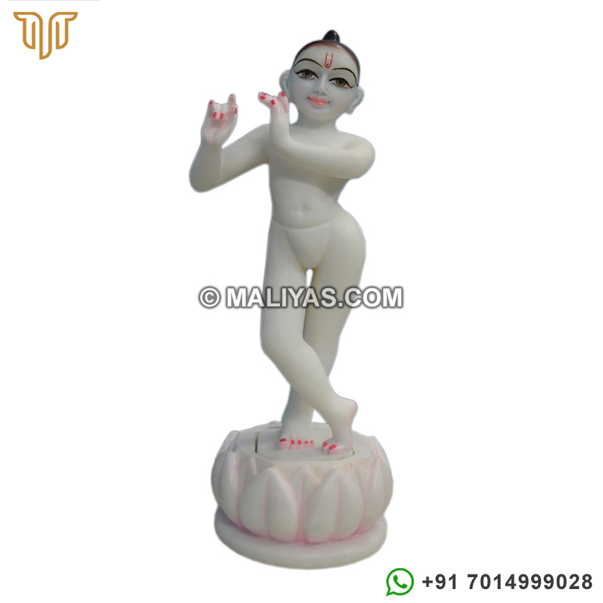 Iskcon Krishna Statue made of Marble stone