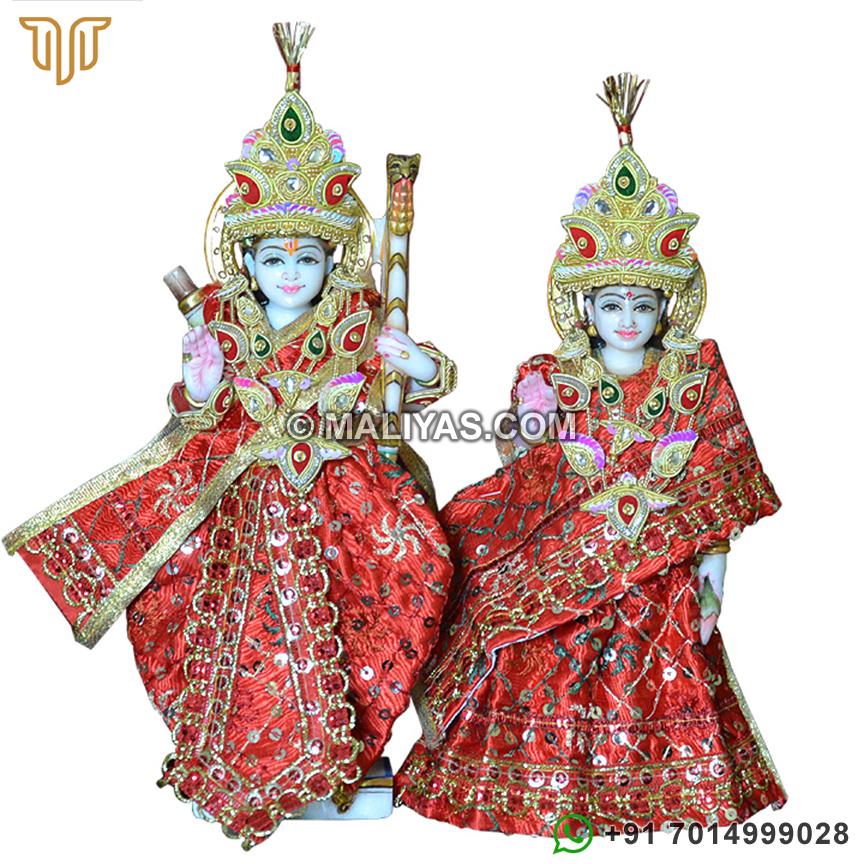 Iskcon Pair of Ram and Sita statue
