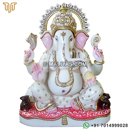 Lord Ganesh Statue in marble stone