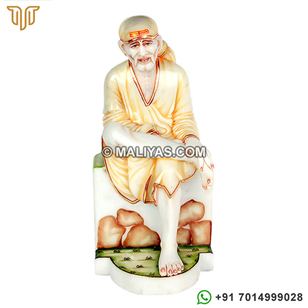 Lord Sai Baba Statue from Marble Stone