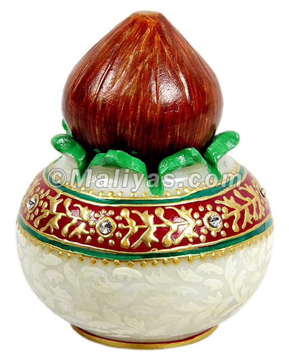 Marble pooja Kalash for gifting