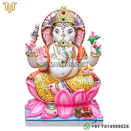 Marble Colored Ganesh Statue