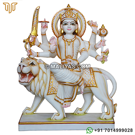 Marble Durga Statue from Jaipur