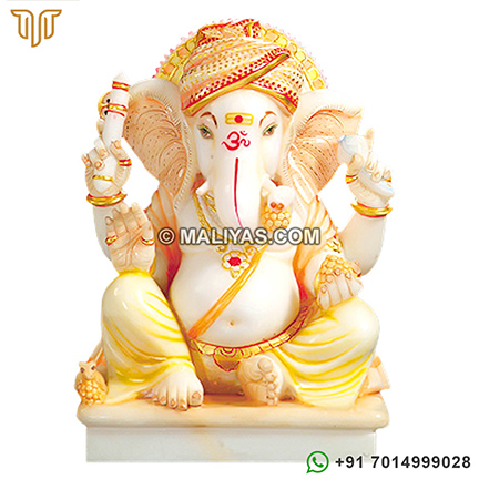 Marble Ganesh ji statue from White Marble