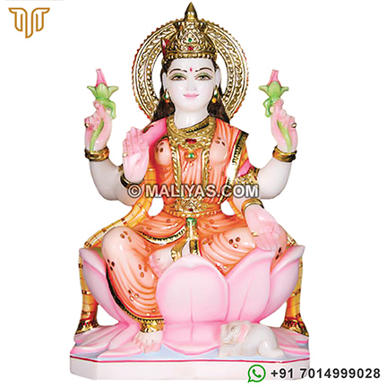 Marble Goddess Laxmi Statue for temple