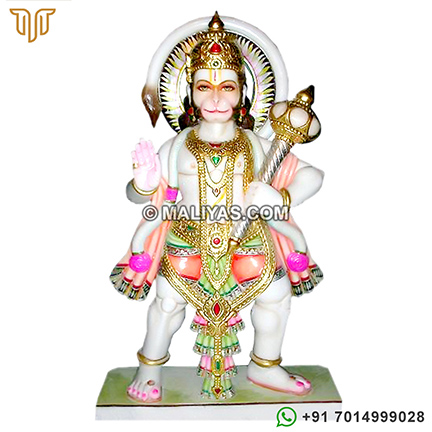 Marble Hanuman statue carved out from marble
