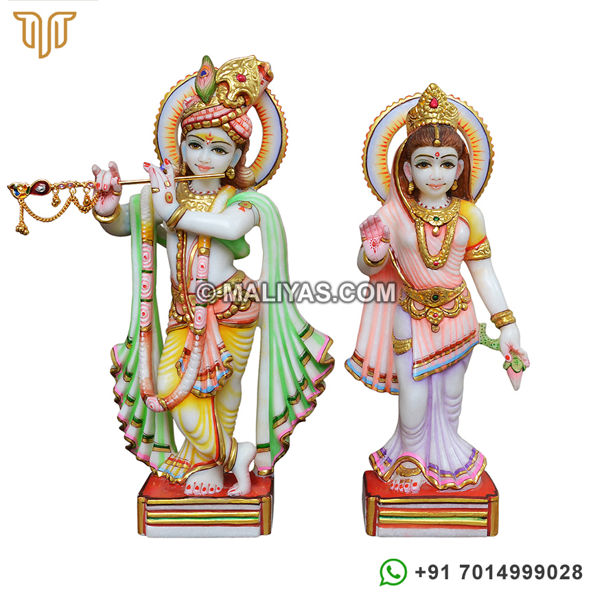 Marble Idols of Radha Krishna
