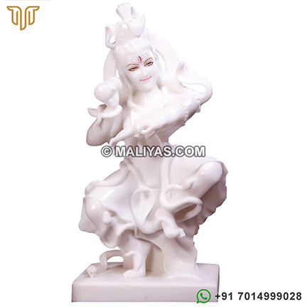 Marble Natraj Statue from white marble