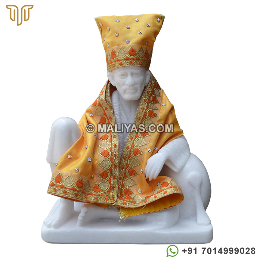 Marble Dwarkamai Sai Baba Statue for temple and home