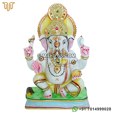 Marble Sculptures of lord Ganesha in marble