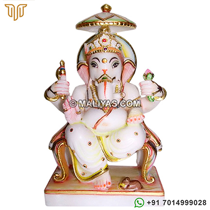 Marble Statue of Lord Ganesha for temple