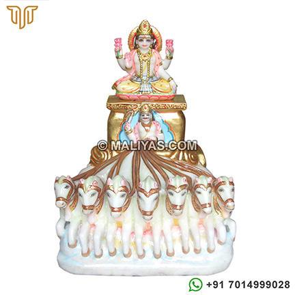 Marble Statues of Lord Surya
