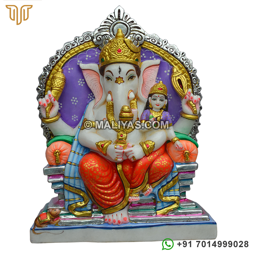 Marble Temple Ganesh Statue