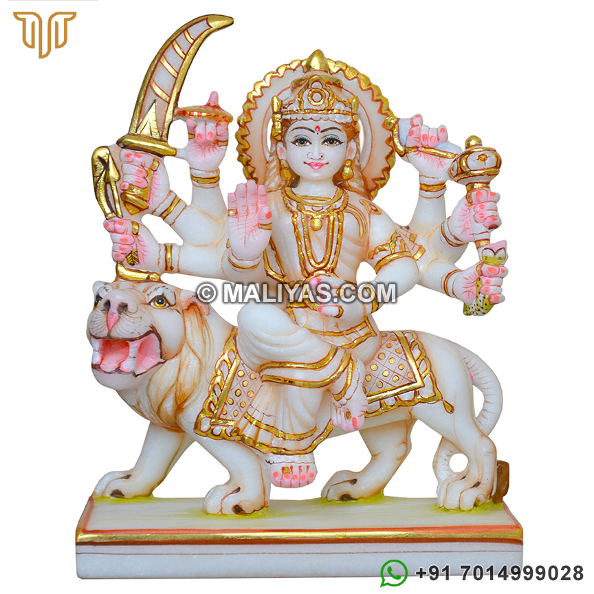 Marble ambe Murti carved in Marble