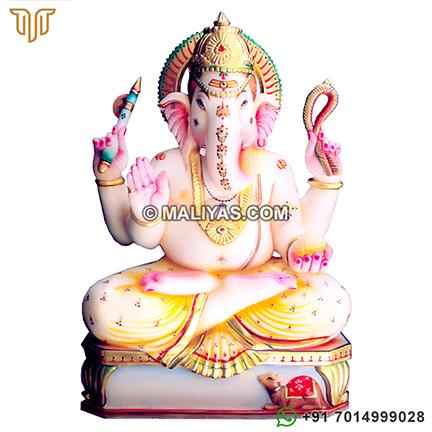 Marble ganesh Sculpture from marble stone