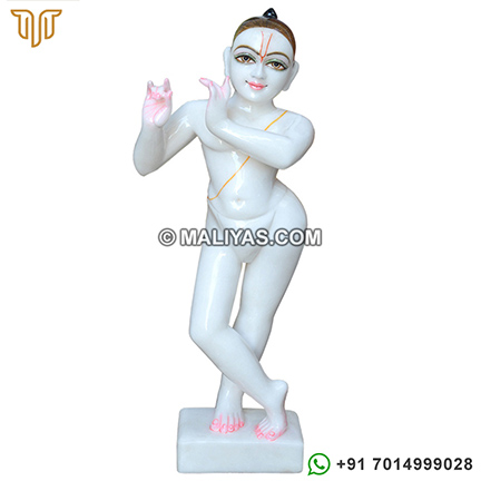 Marble iskcon Krishna statue