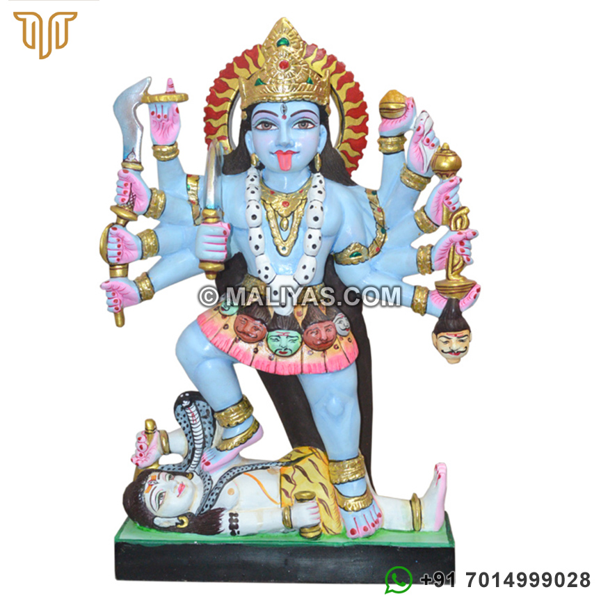 Marble kali Statue carved from Marble