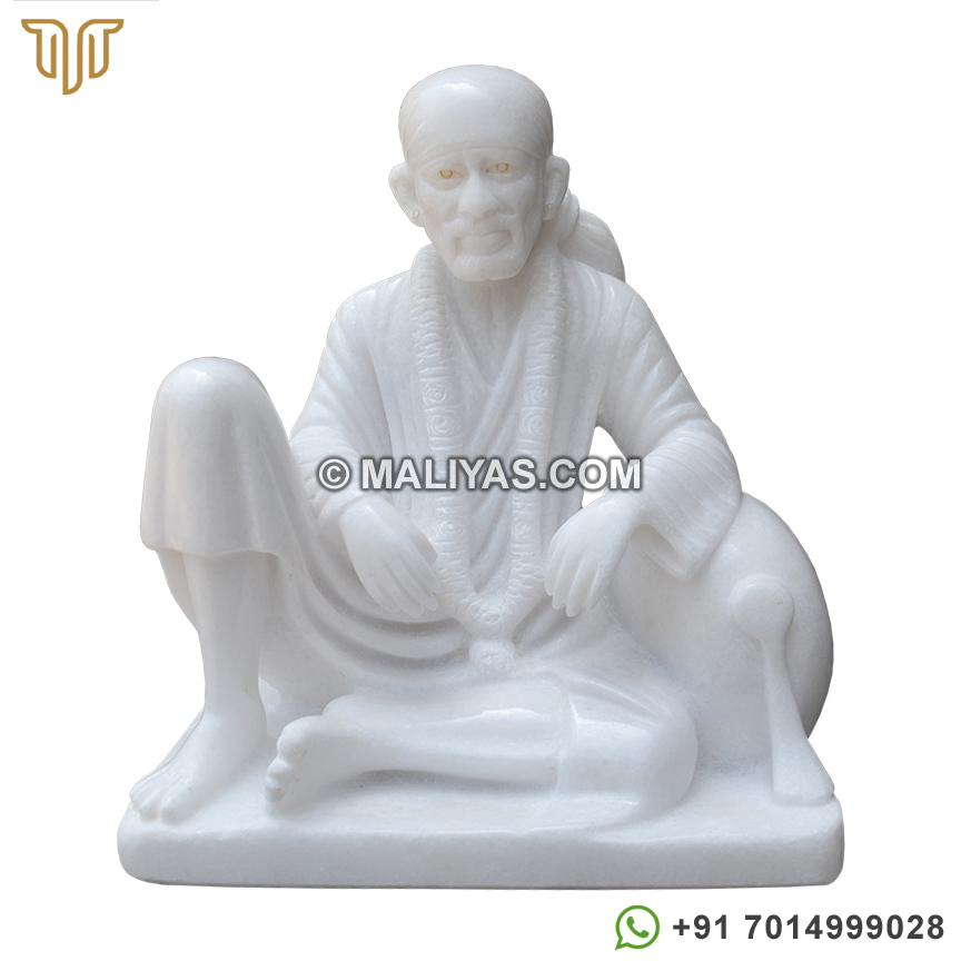 Sai Baba Statue from Spotless White Marble