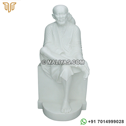 Shirdi Sai baba Statue from White Marble