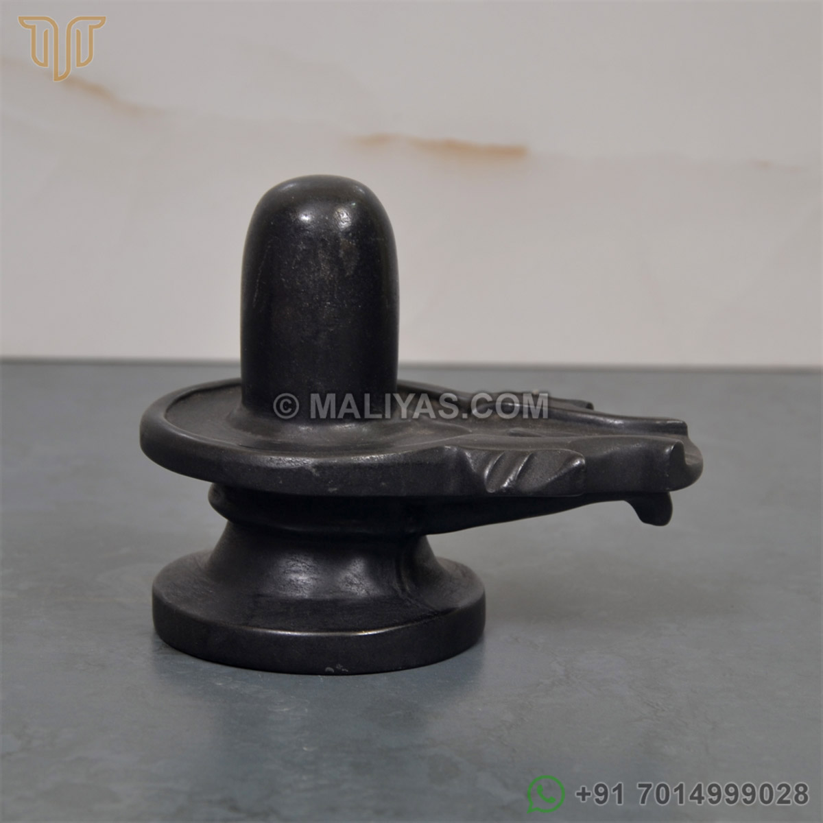 StonKraft Witte Marmeren Shiva Lingam Beeldje - Handgemaakt Uit Agra