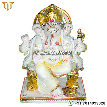 Small Marble Ganesh Statue