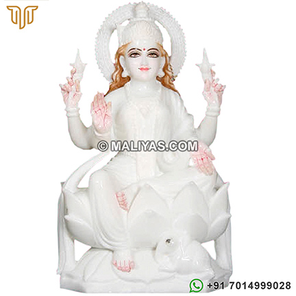 White Makrana Marble Laxmi mata statue