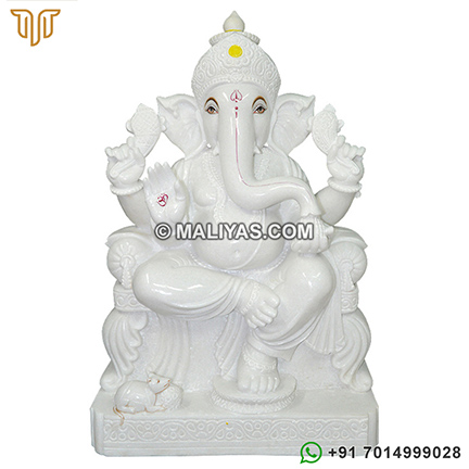 White Marble Ganesh statue