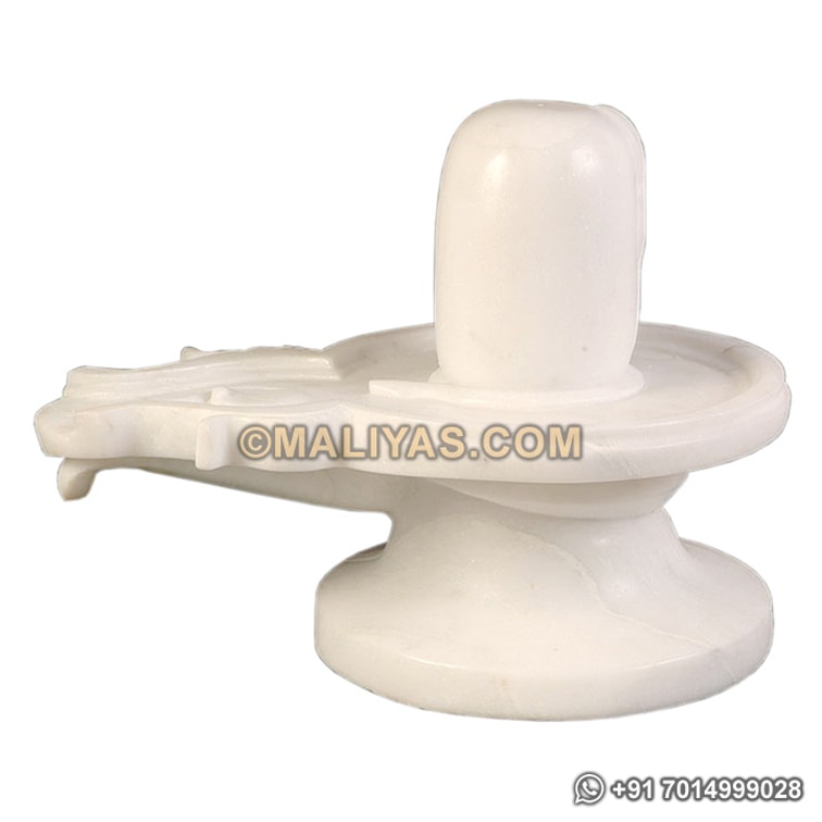 White Marble shivling for temple