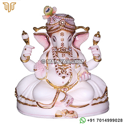 White marble Ganesh Deity from jaipur