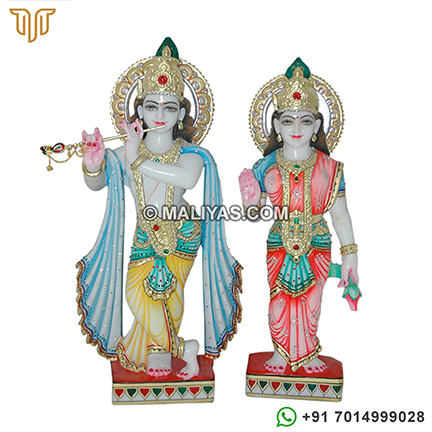 marble radha krishna deities