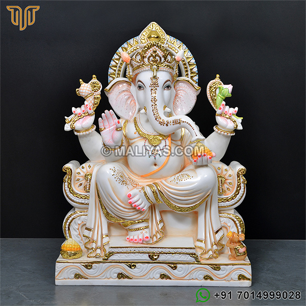 Artificial Marble Ganesh Moorti