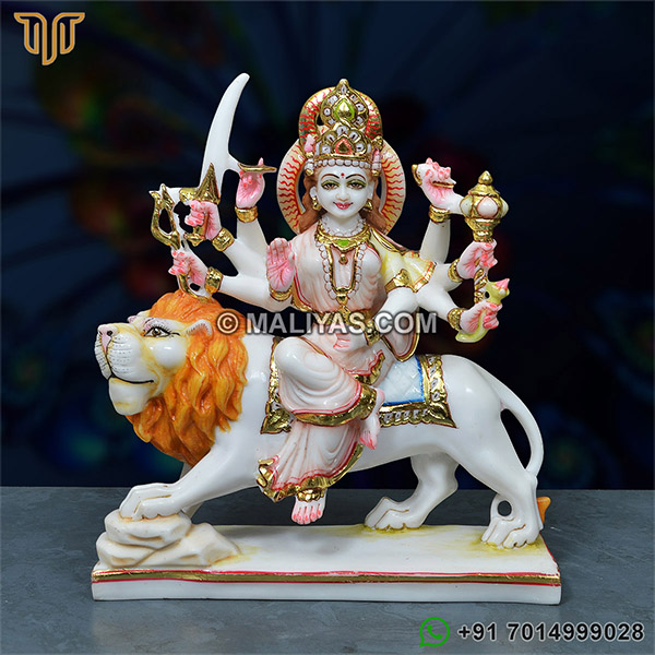 Artificial marble Durga Maa Murti